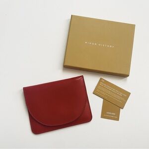 Minor History Lunette Red Leather Passport Clutch Wallet